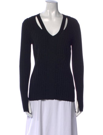 Proenza Schouler White Label V-Neck Long Sleeve Top