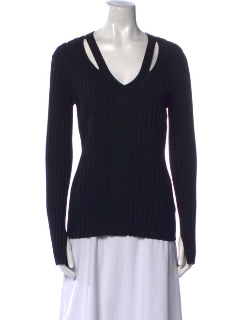 Proenza Schouler White Label V-Neck Long Sleeve Top