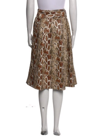 Proenza Schouler White Label Animal Print Knee-Length Skirt