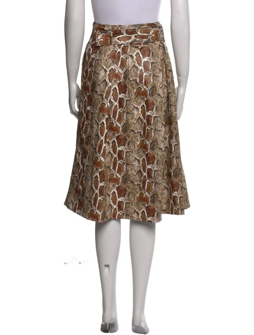 Proenza Schouler White Label Animal Print Knee-Length Skirt