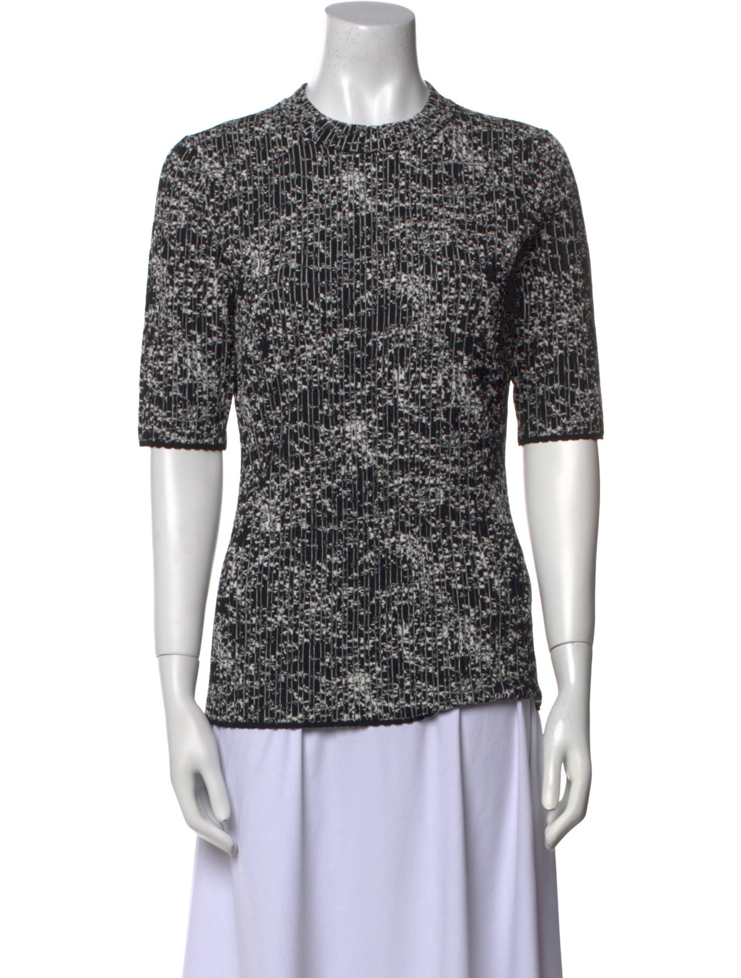 Proenza Schouler White Label Printed Crew Neck Top