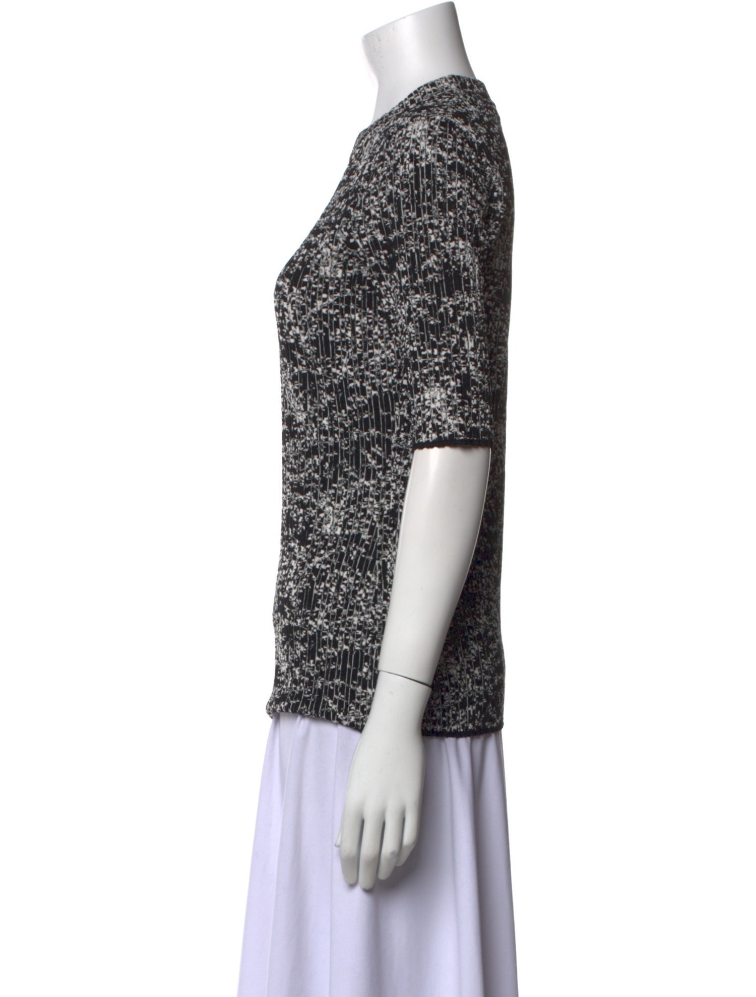 Proenza Schouler White Label Printed Crew Neck Top
