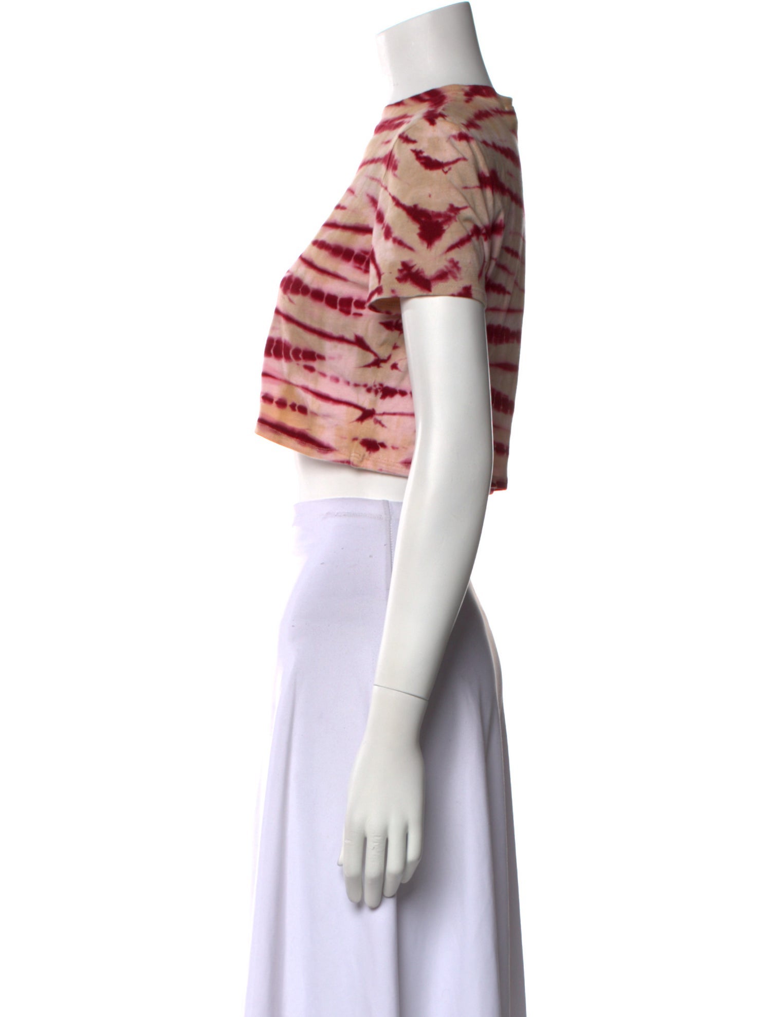 Proenza Schouler White Label Tie-Dye Print Crew Neck Crop Top