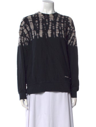 Proenza Schouler White Label Tie-Dye Print Crew Neck Sweatshirt