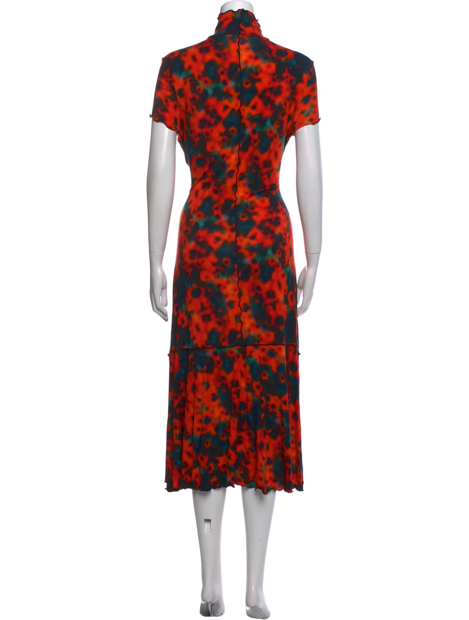 Proenza Schouler White Label Floral Print Midi Length Dress