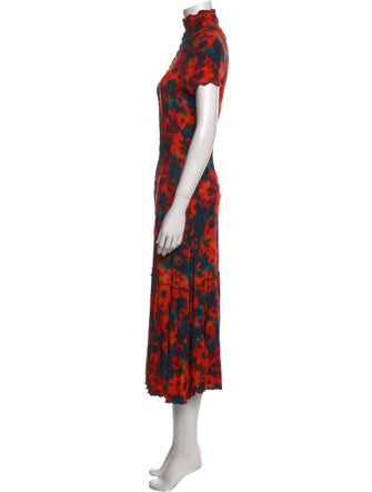 Proenza Schouler White Label Floral Print Midi Length Dress