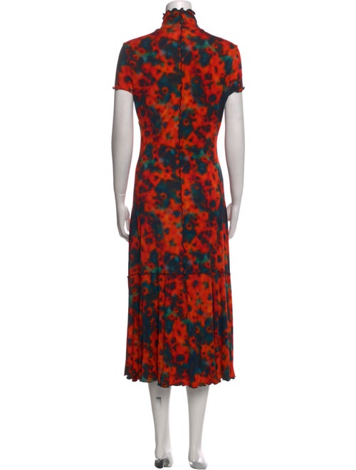 Proenza Schouler White Label Floral Print Midi Length Dress
