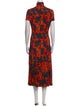 Proenza Schouler White Label Floral Print Midi Length Dress
