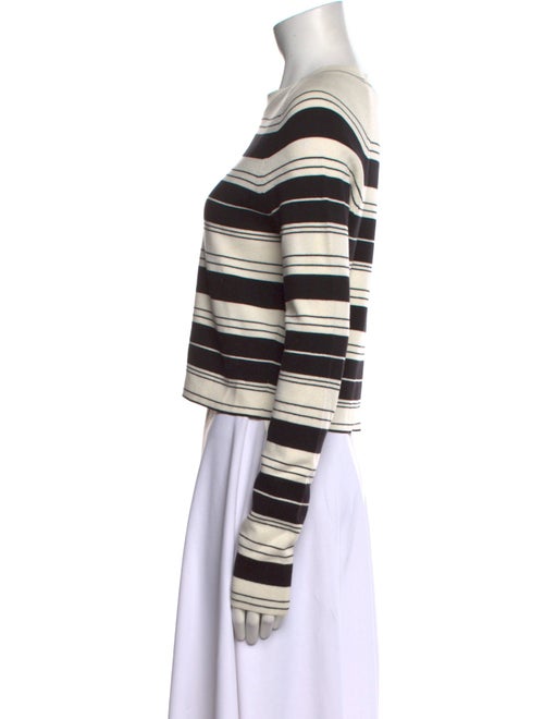 Proenza Schouler White Label Striped Crew Neck Crop Top