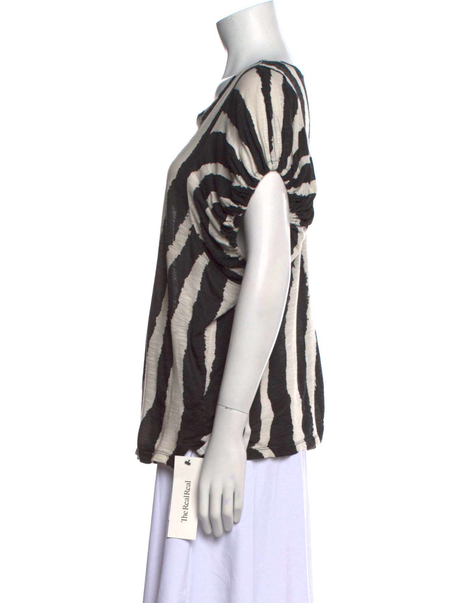Proenza Schouler White Label Striped Scoop Neck Top