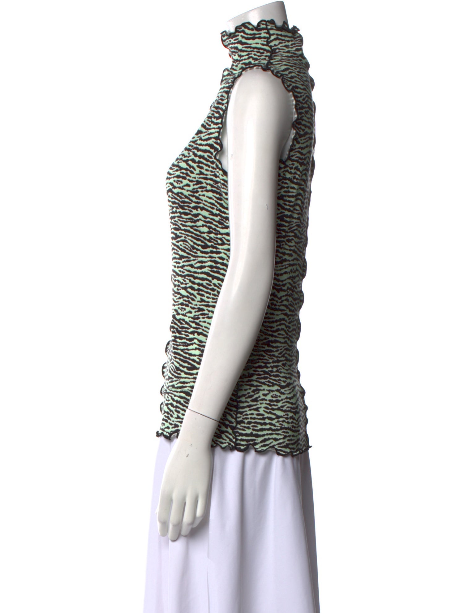 Proenza Schouler White Label Printed Mock Neck Top