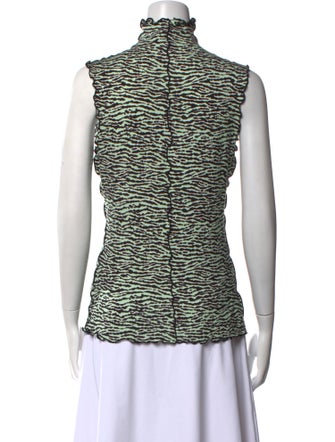 Proenza Schouler White Label Printed Mock Neck Top