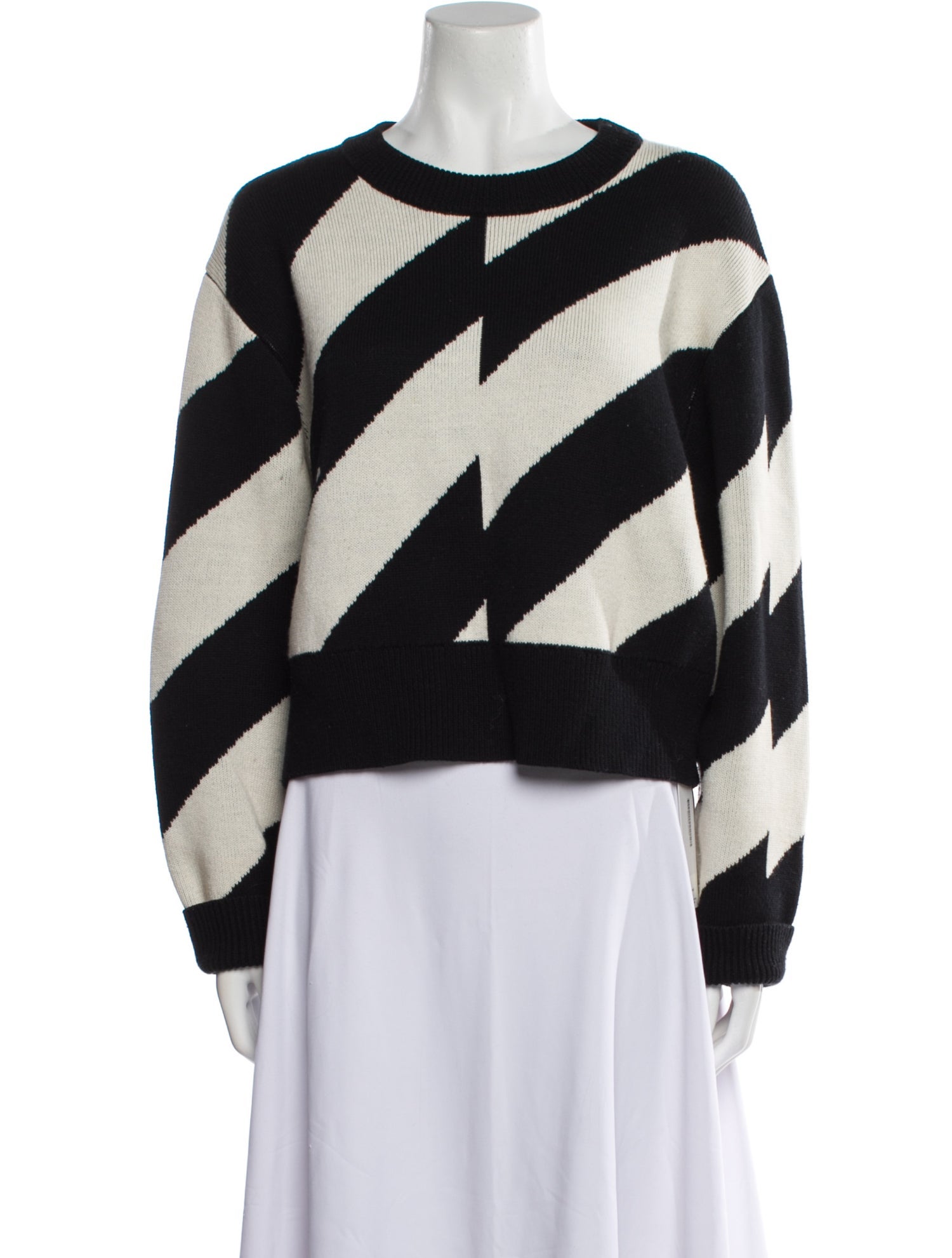 Proenza Schouler White Label Striped Scoop Neck Sweater