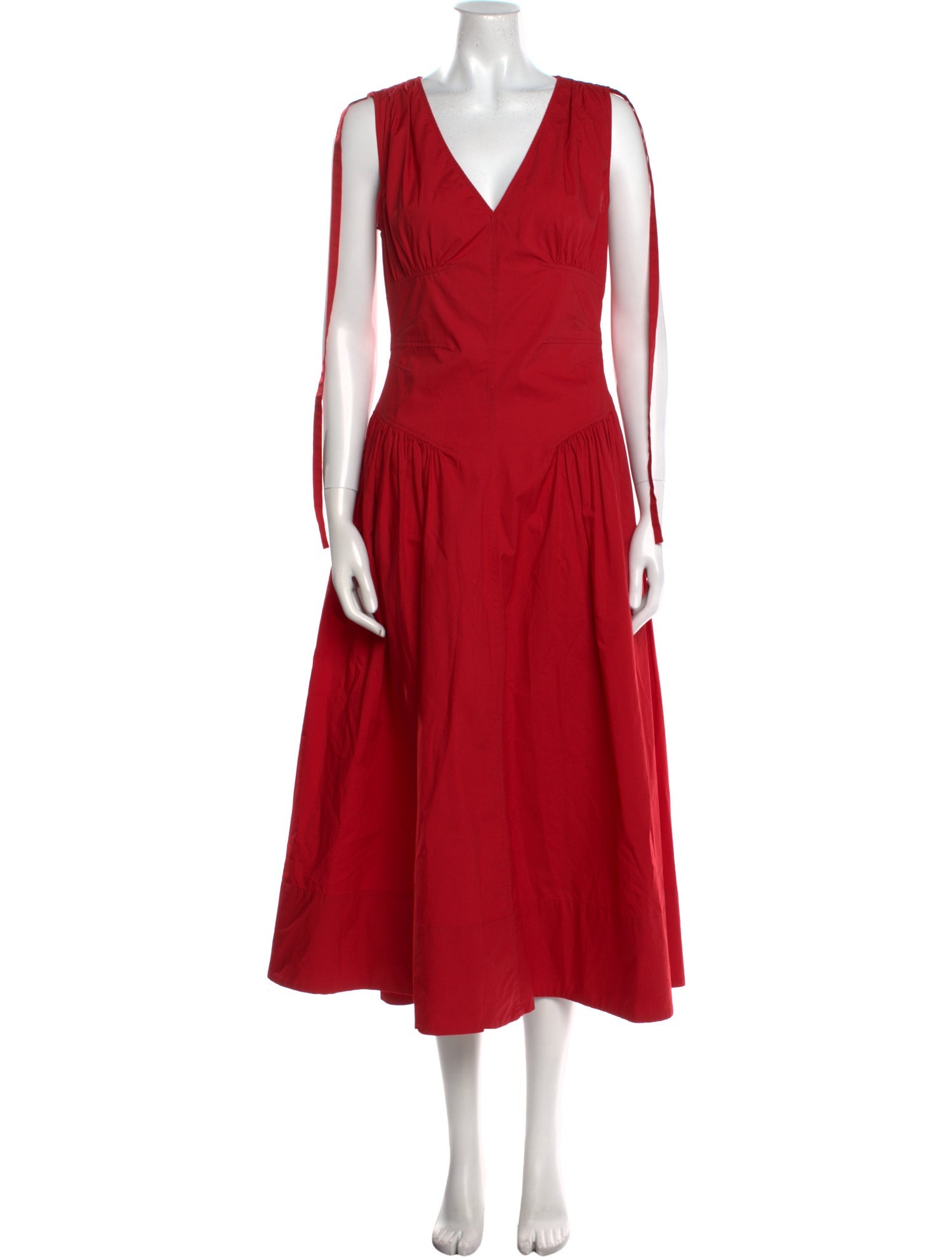 Proenza Schouler White Label V-Neck Long Dress