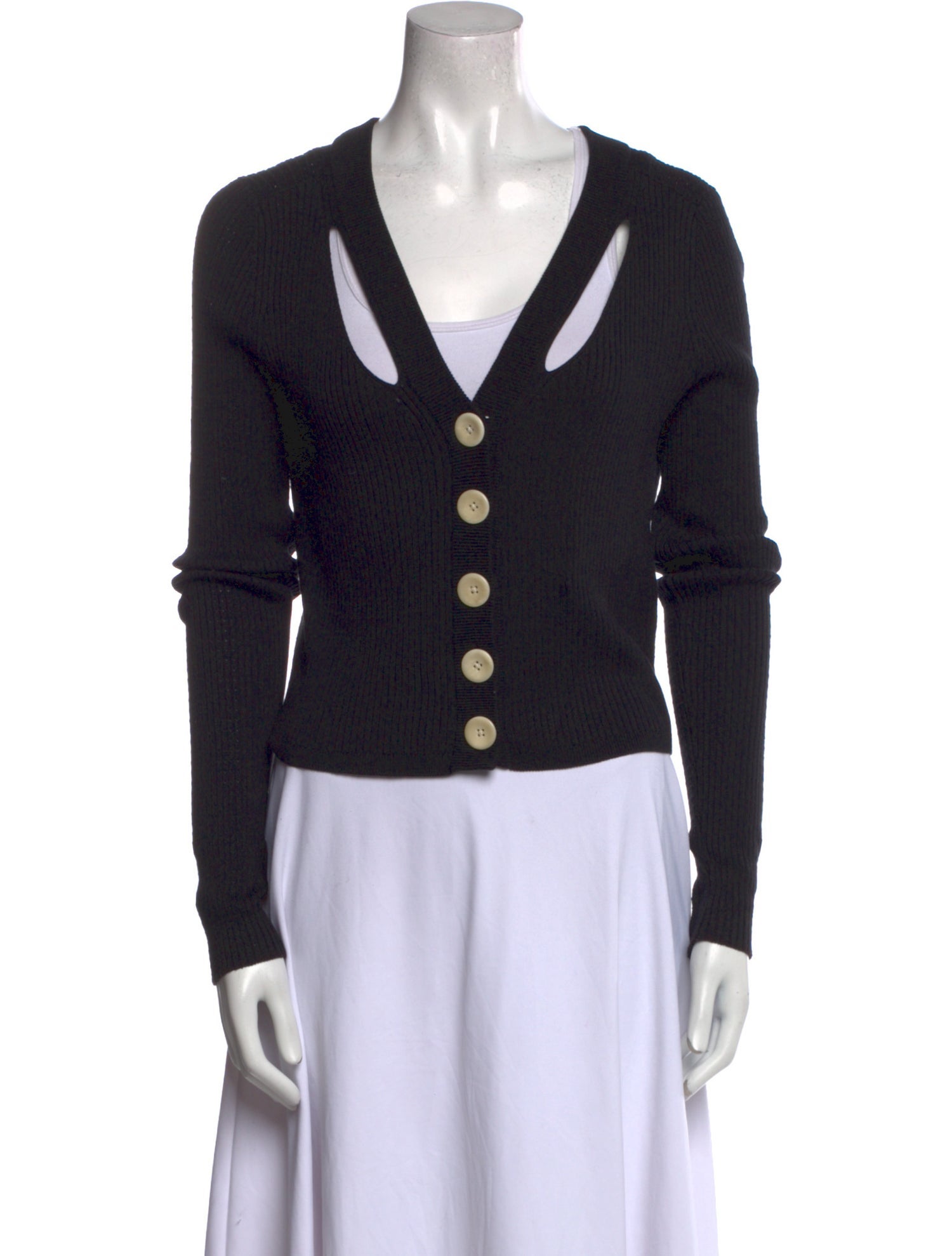 Proenza Schouler White Label Silk V-Neck Sweater