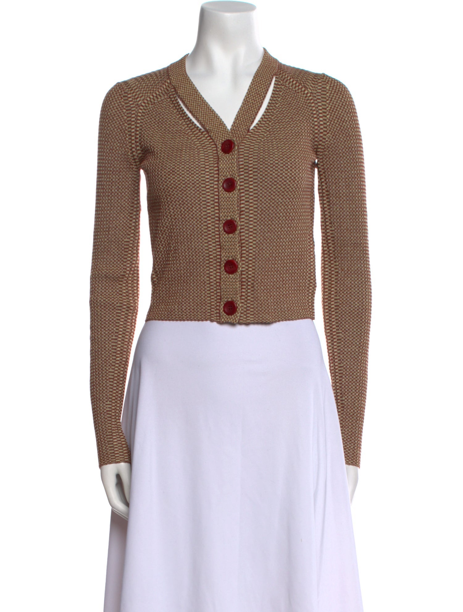 Proenza Schouler White Label Silk V-Neck Crop Top