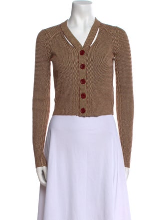 Proenza Schouler White Label Silk V-Neck Crop Top