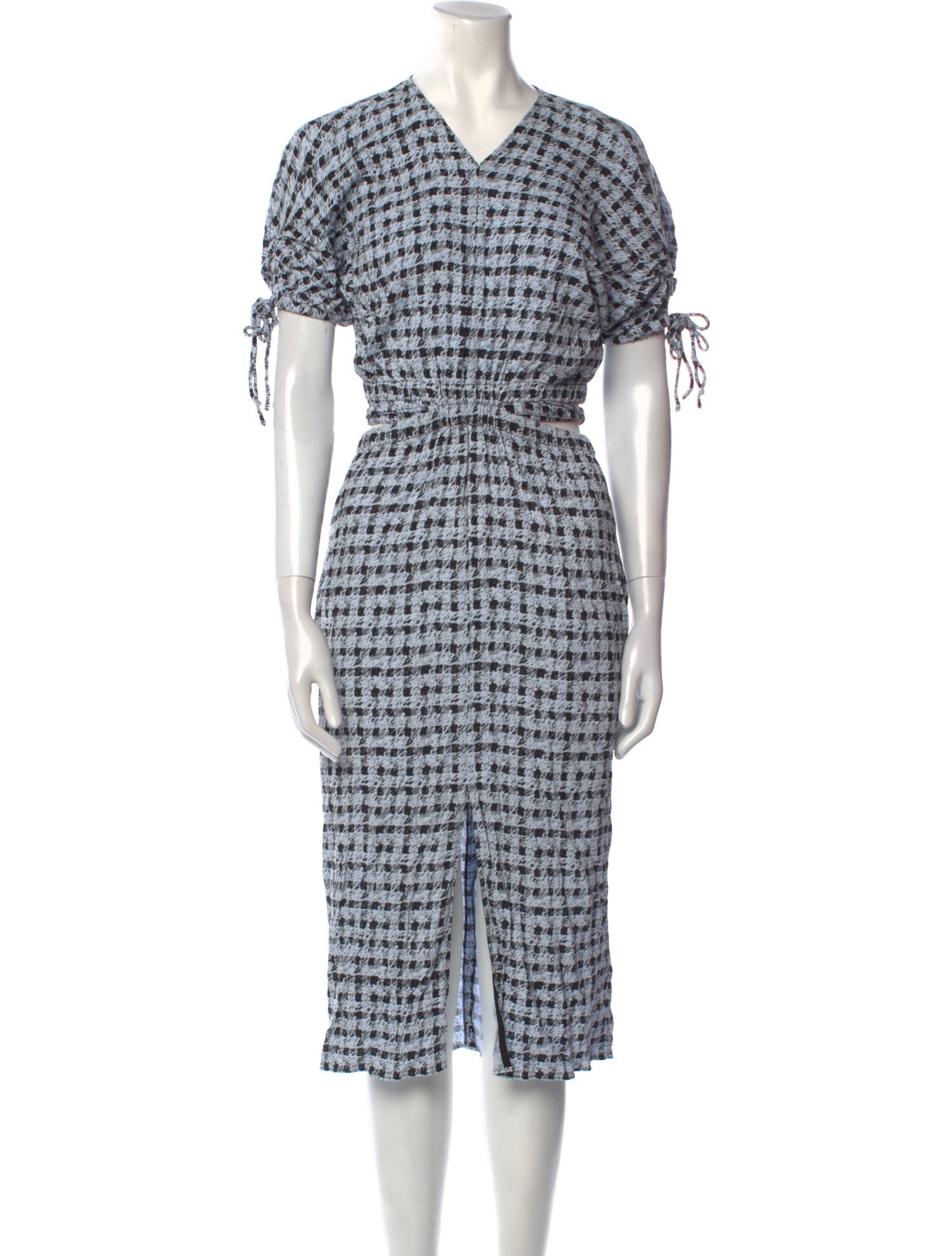Proenza Schouler White Label Plaid Print Midi Length Dress