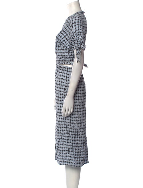 Proenza Schouler White Label Plaid Print Midi Length Dress
