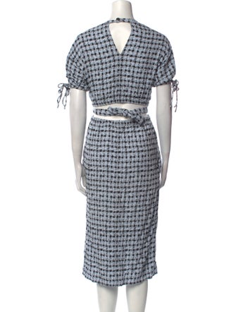 Proenza Schouler White Label Plaid Print Midi Length Dress