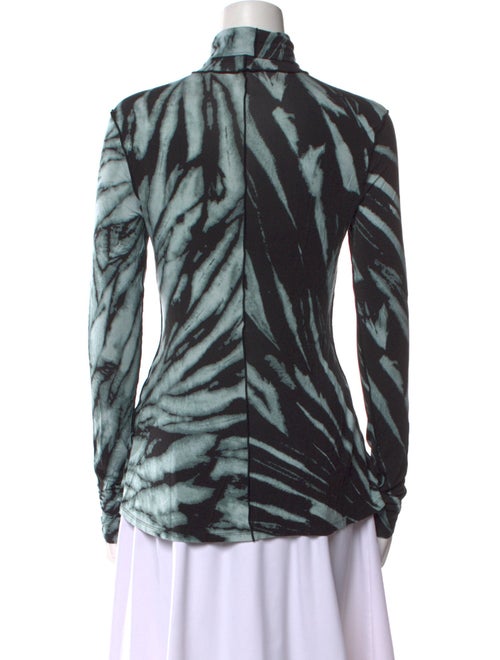 Proenza Schouler White Label Animal Print Turtleneck Top