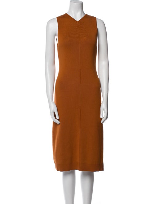 Proenza Schouler White Label V-Neck Midi Length Dress
