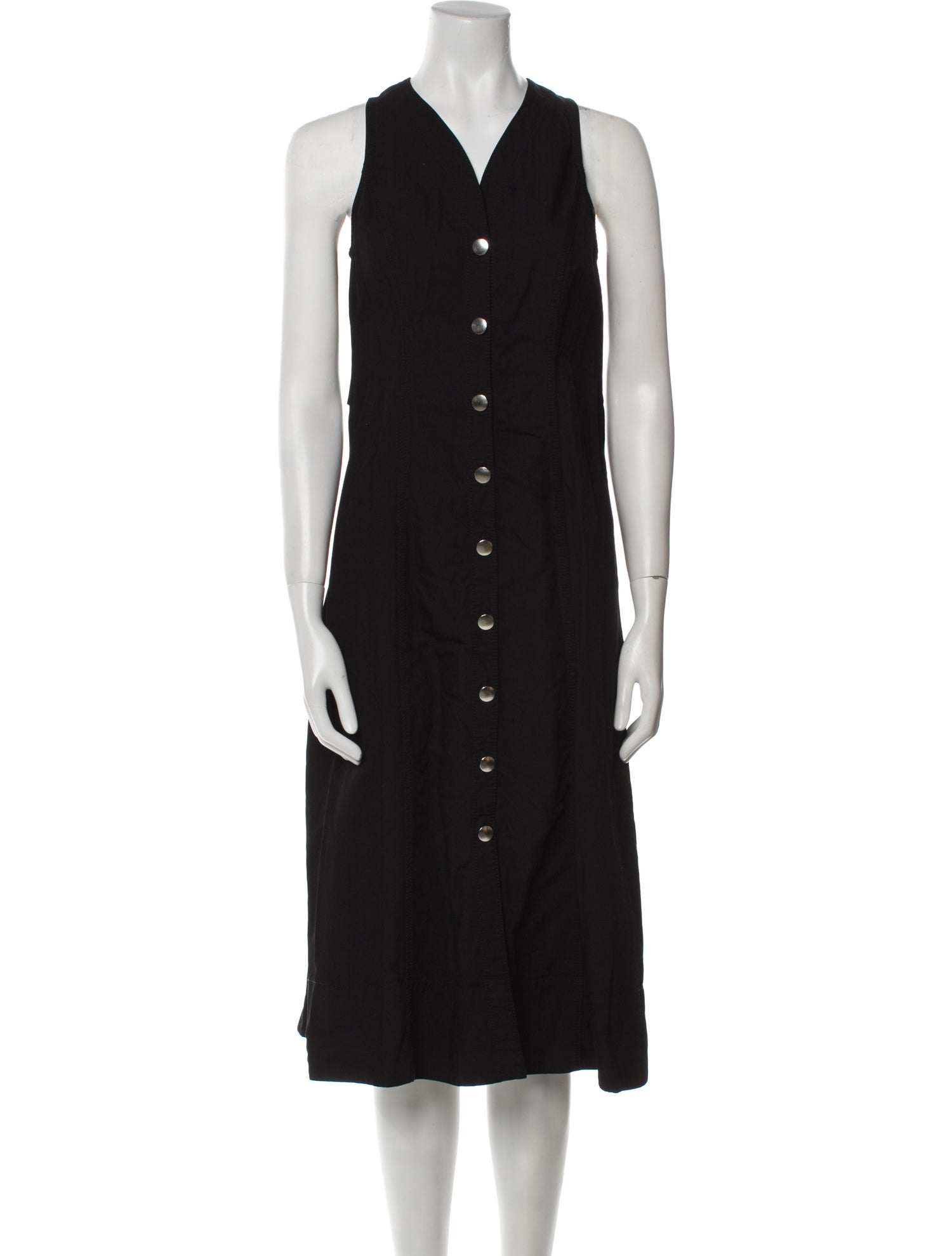 Proenza Schouler White Label V-Neck Midi Length Dress