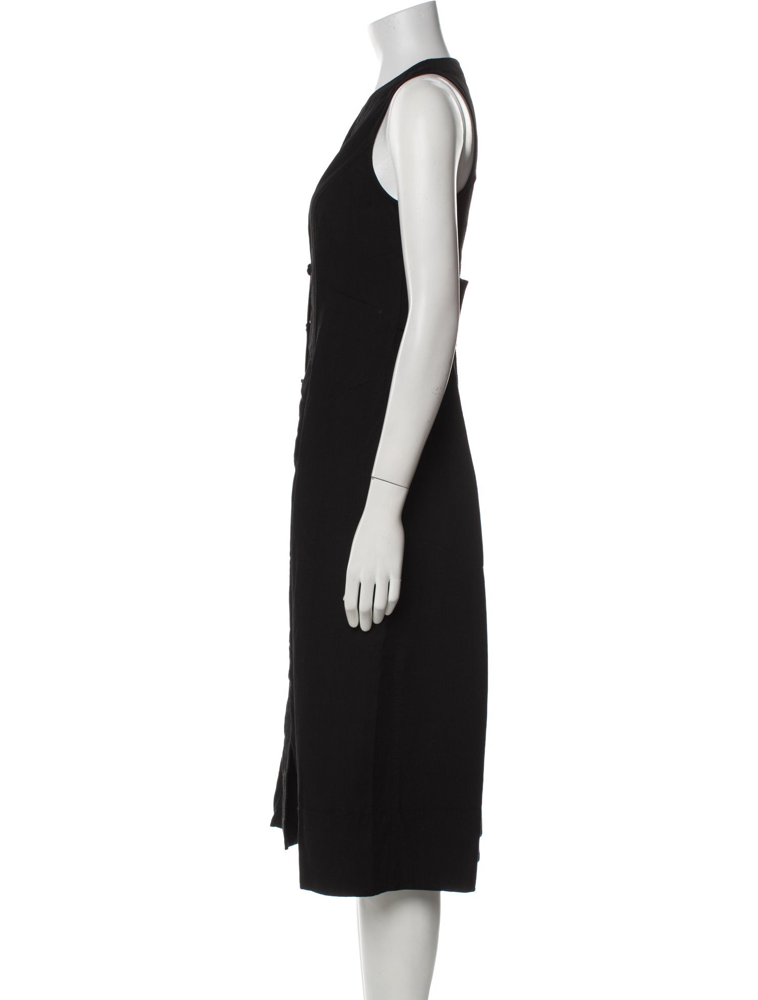 Proenza Schouler White Label V-Neck Midi Length Dress