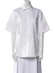 Proenza Schouler White Label Short Sleeve Button-Up Top