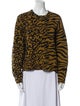 Proenza Schouler White Label Animal Print Crew Neck Sweatshirt