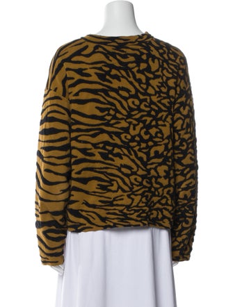 Proenza Schouler White Label Animal Print Crew Neck Sweatshirt