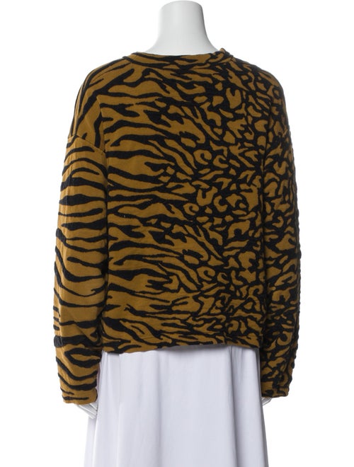Proenza Schouler White Label Animal Print Crew Neck Sweatshirt