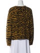Proenza Schouler White Label Animal Print Crew Neck Sweatshirt