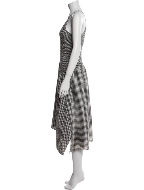 Proenza Schouler White Label Plaid Print Midi Length Dress