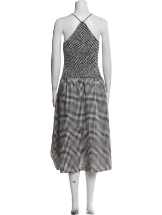 Proenza Schouler White Label Plaid Print Midi Length Dress
