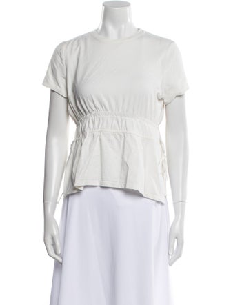 Proenza Schouler White Label Crew Neck Short Sleeve Crop Top
