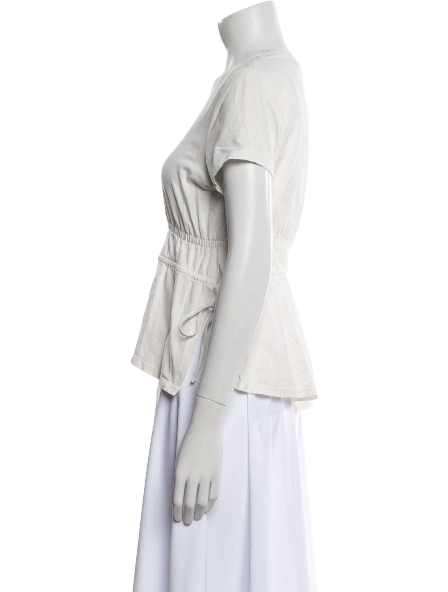 Proenza Schouler White Label Crew Neck Short Sleeve Crop Top