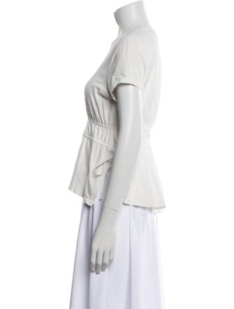 Proenza Schouler White Label Crew Neck Short Sleeve Crop Top