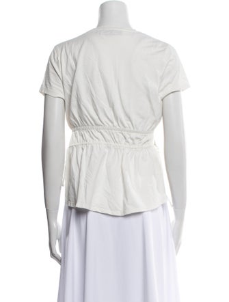 Proenza Schouler White Label Crew Neck Short Sleeve Crop Top