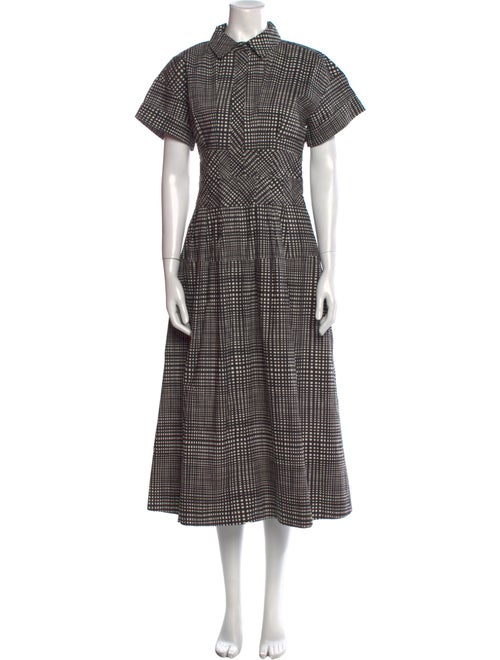 Proenza Schouler White Label Plaid Print Long Dress