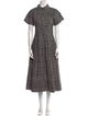 Proenza Schouler White Label Plaid Print Long Dress