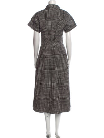 Proenza Schouler White Label Plaid Print Long Dress