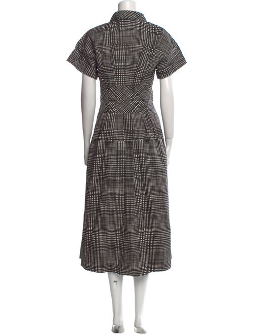 Proenza Schouler White Label Plaid Print Long Dress
