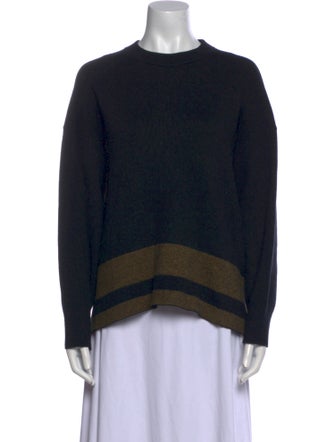 Proenza Schouler White Label Striped Crew Neck Sweatshirt