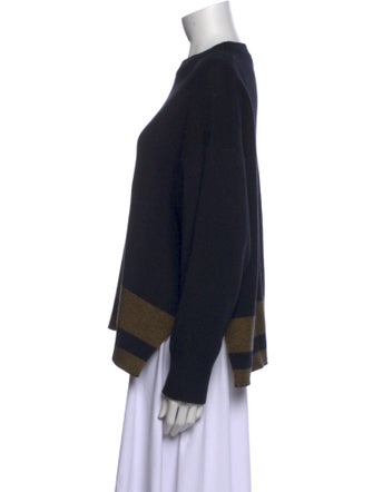 Proenza Schouler White Label Striped Crew Neck Sweatshirt