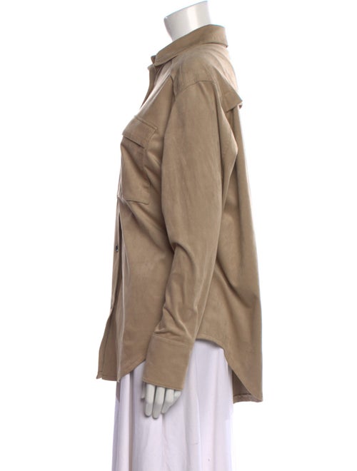 Proenza Schouler White Label Long Sleeve Button-Up Top