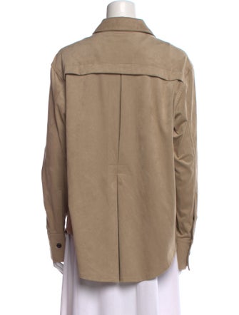 Proenza Schouler White Label Long Sleeve Button-Up Top