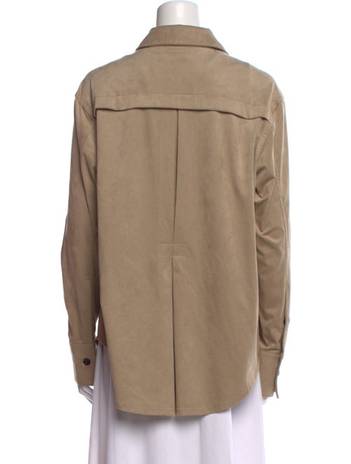 Proenza Schouler White Label Long Sleeve Button-Up Top