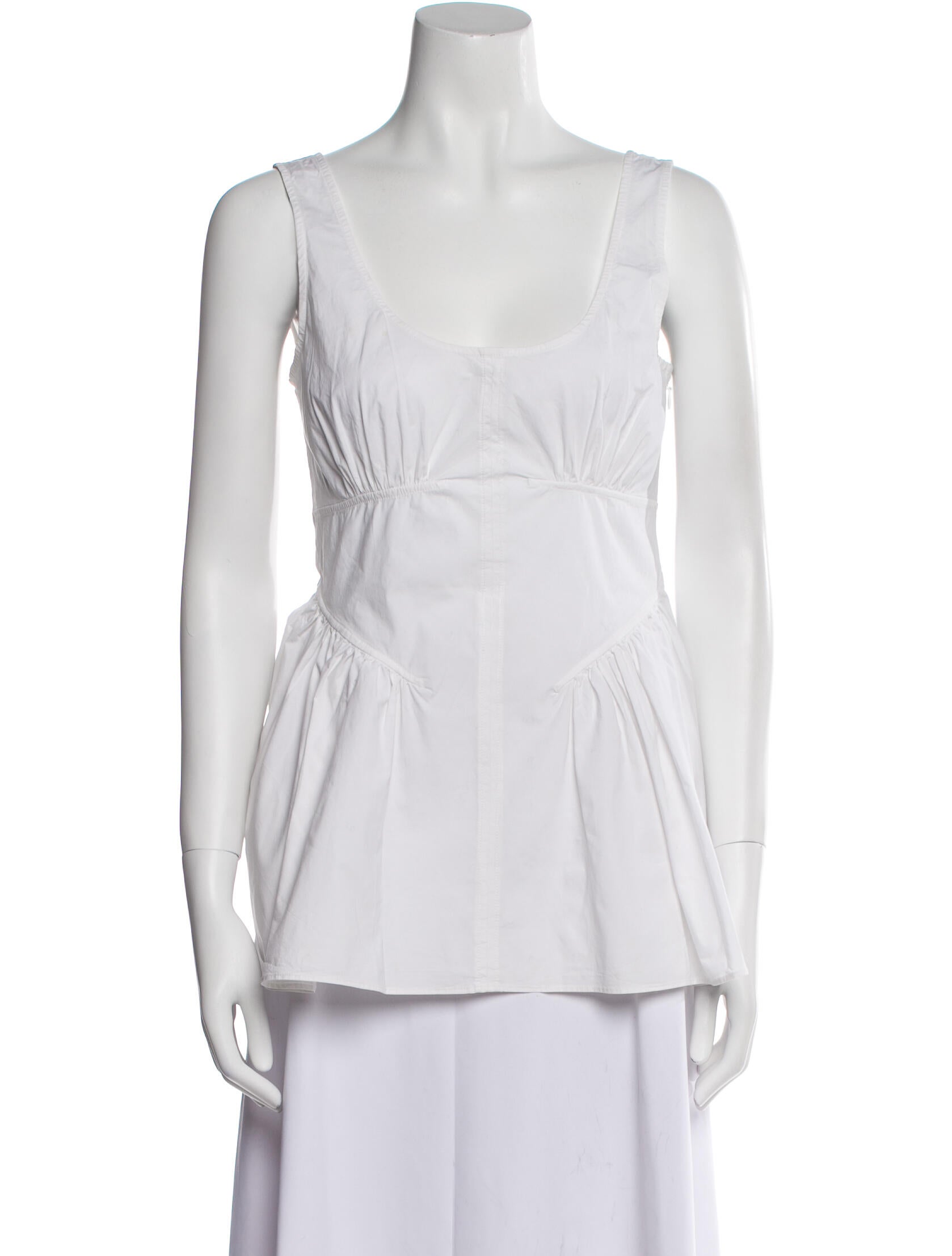 Proenza Schouler White Label Scoop Neck Sleeveless Top