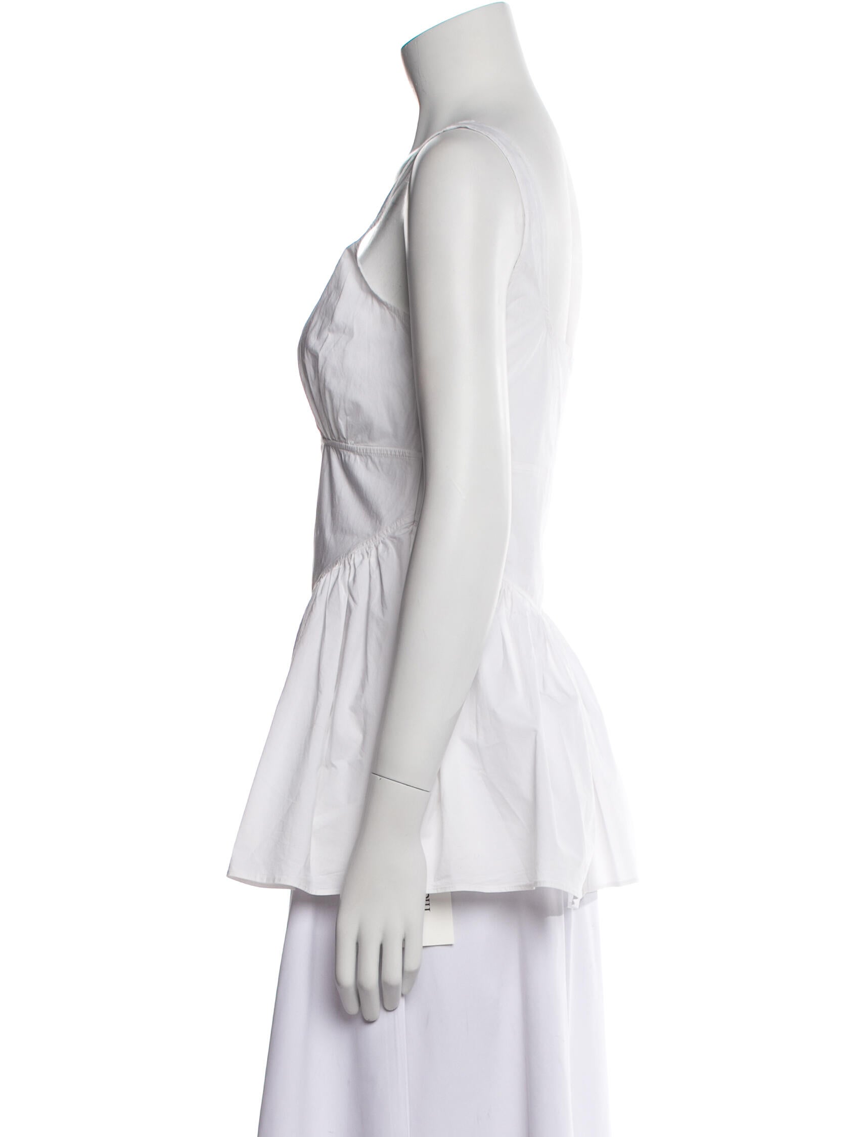 Proenza Schouler White Label Scoop Neck Sleeveless Top